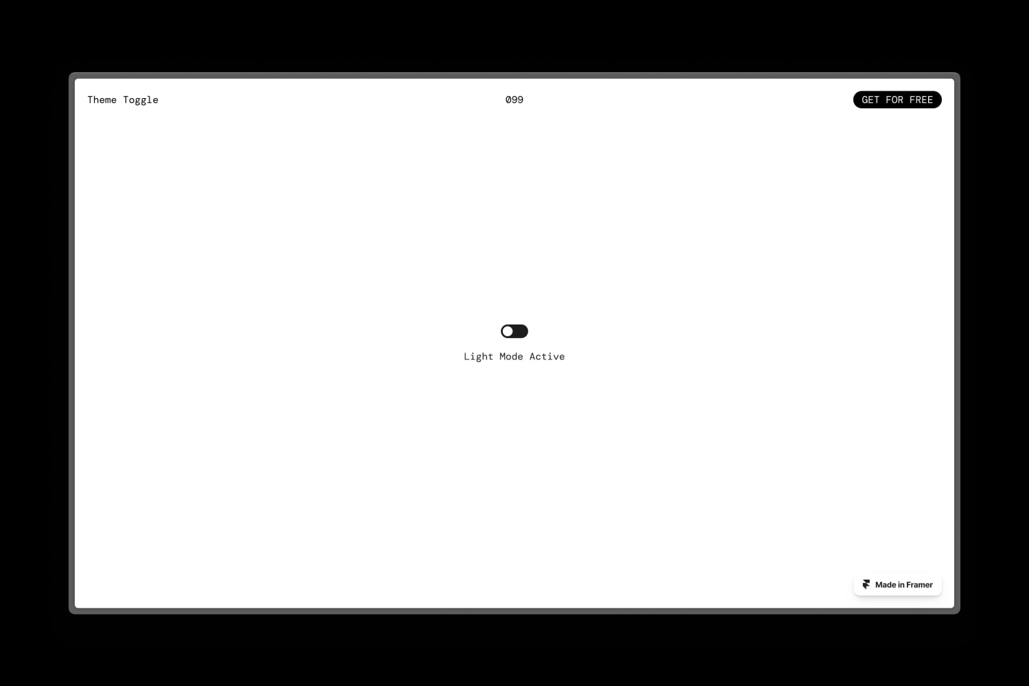 Theme toggle web component for Framer