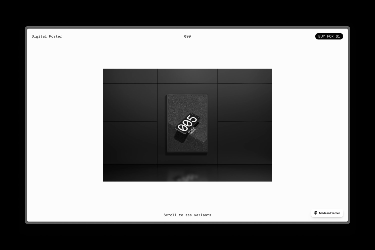 Digital poster web component for Framer