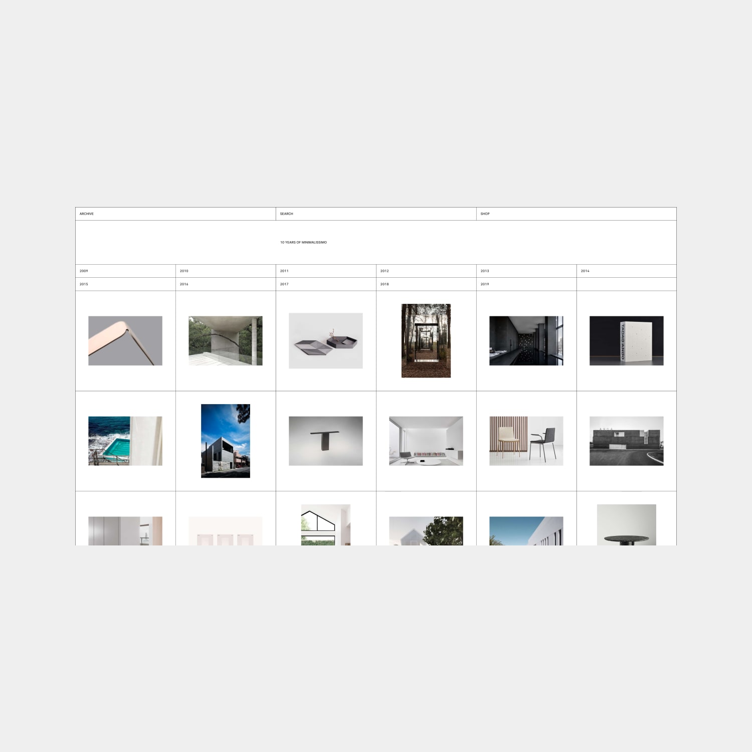 Minimalissimo archive site