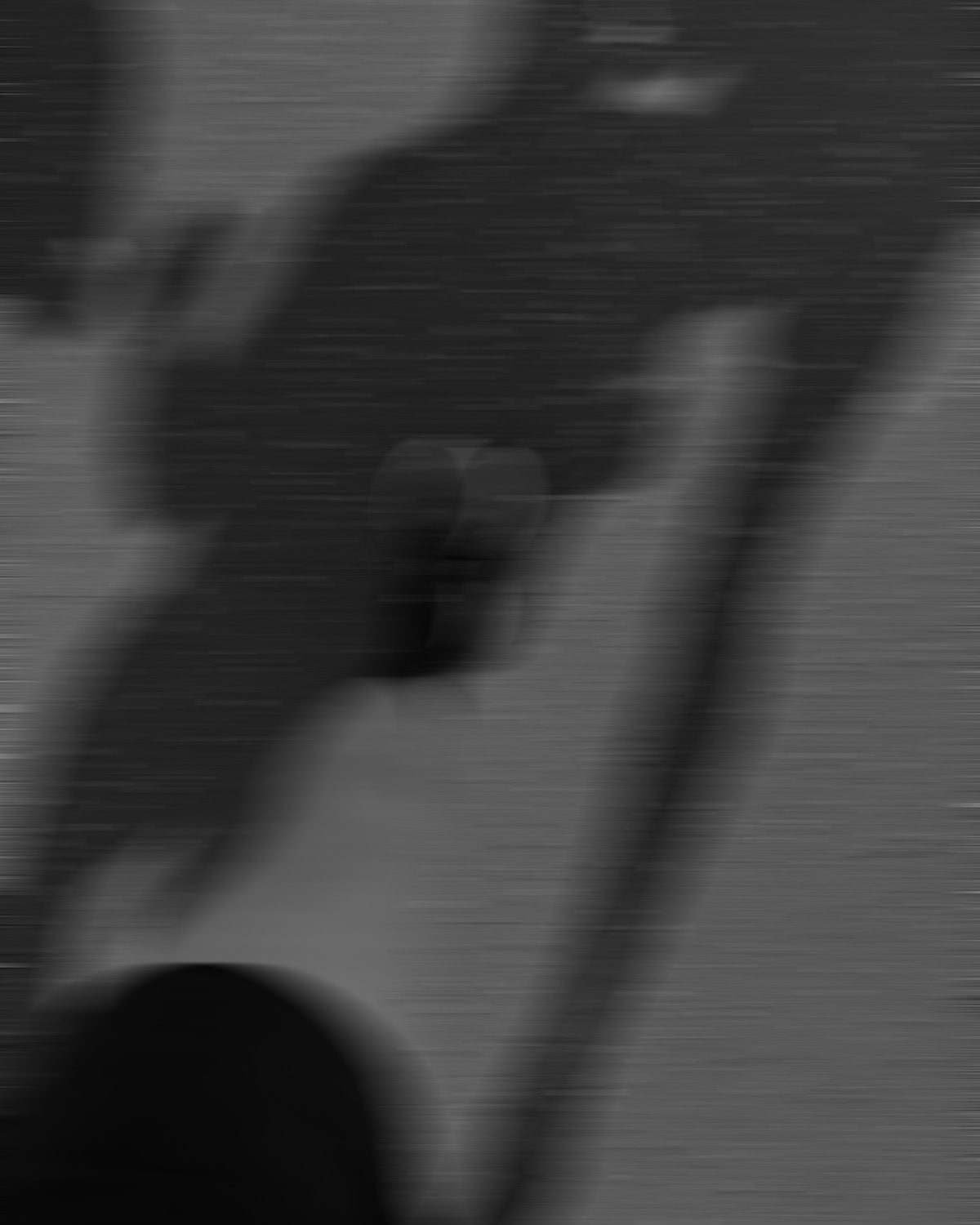 motion blur of running leg