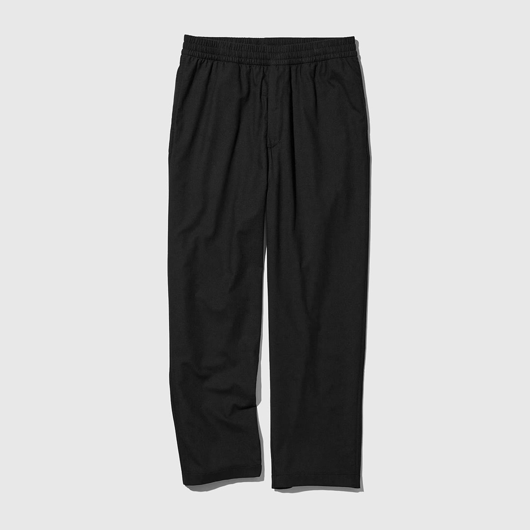 Uniqlo black flannel trousers